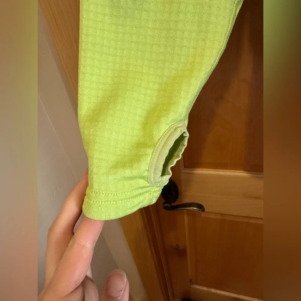 Patagonia Bright Blue and Lime Green 1/2 Zip Pullover - Picture 4 of 8